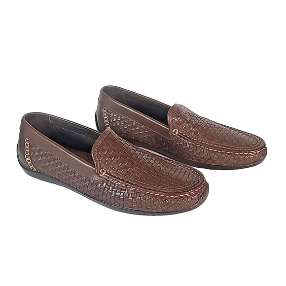 Tommy Bahama Orson Woven Leather Venetian Drivers Men\'s Size 9.5 M Shoes